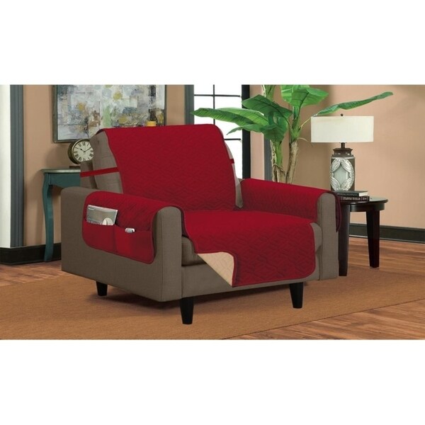 Porch & Den Knollcrest Quilted Ogee Chair Furniture Protector Slipcover. Opens flyout.