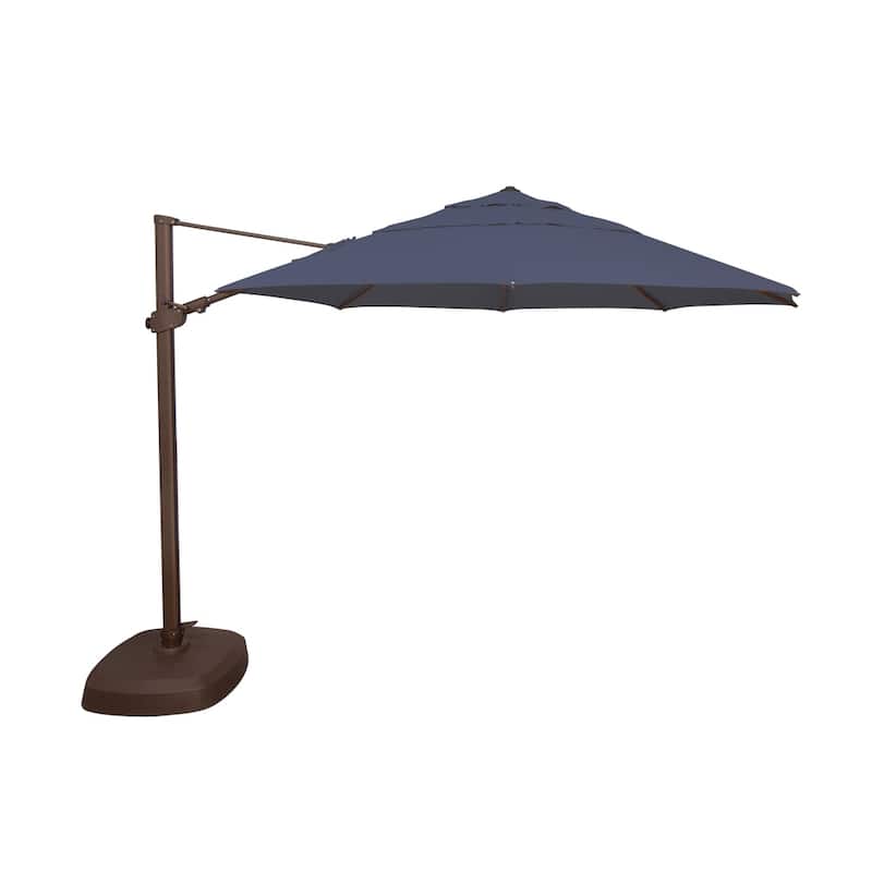 SimplyShade Fiji 11.5' Two-Way Tilt Cantilever Umbrella - Acrylic Canopy-Navy