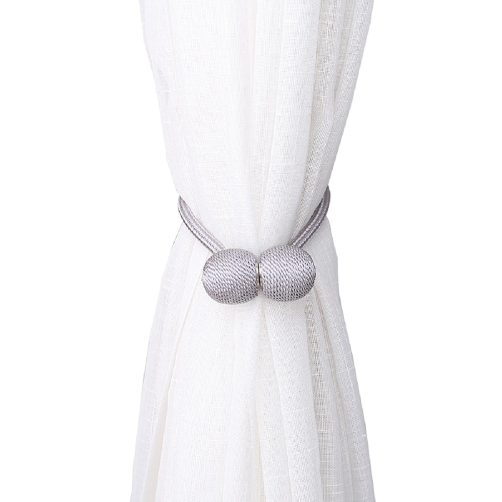 Curtain Fold Away Hold Backs Pole Tie Metal Brass Silver Chrome