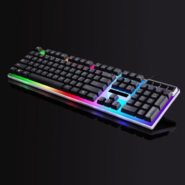 Mechanical LED Colorful Backlight Adjustable Gaming USB Wired Keyboard Black White for Windows 8 Windows 7 Windows Vista. Opens flyout.