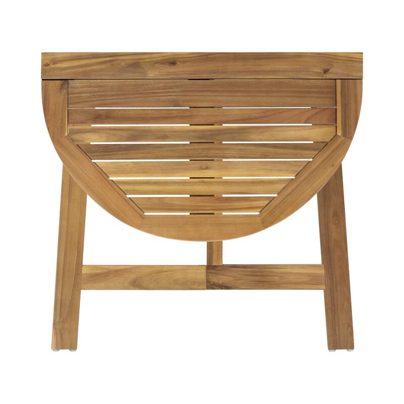 Oso Outdoor 3-piece Half-circle Acacia Wood Bistro Table Set by Christopher Knight Home