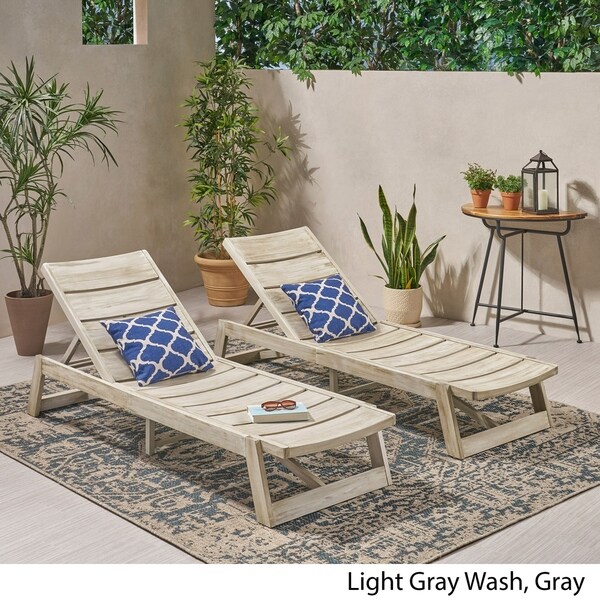 maki outdoor wood chaise lounges