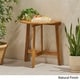 preview thumbnail 2 of 10, Westmount Outdoor Half-Round Folding Acacia Wood Bistro Table by Christopher Knight Home - 30.75" L x 18.00" W x 30.00" H