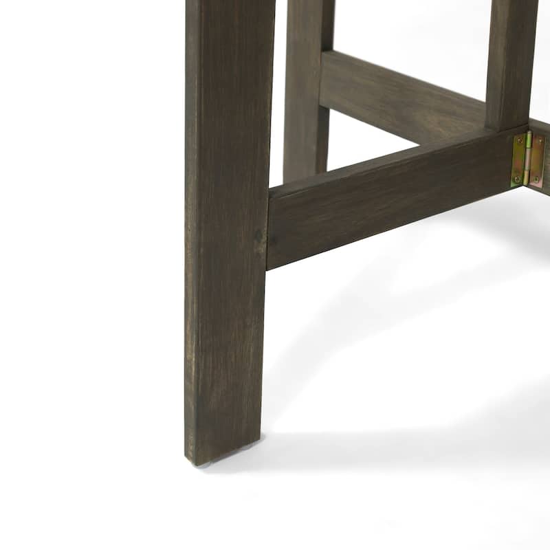 Westmount Outdoor Half-Round Folding Acacia Wood Bistro Table by Christopher Knight Home - 30.75" L x 18.00" W x 30.00" H