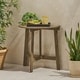preview thumbnail 10 of 10, Westmount Outdoor Half-Round Folding Acacia Wood Bistro Table by Christopher Knight Home - 30.75" L x 18.00" W x 30.00" H