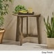 preview thumbnail 9 of 10, Westmount Outdoor Half-Round Folding Acacia Wood Bistro Table by Christopher Knight Home - 30.75" L x 18.00" W x 30.00" H