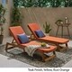 Maki Outdoor Acacia Wood Chaise Lounge and Cushion Sets (Set of 2) by Christopher Knight Home - Thumbnail 15
