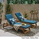 Maki Outdoor Acacia Wood Chaise Lounge and Cushion Sets (Set of 2) by Christopher Knight Home - Thumbnail 1
