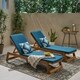 Maki Outdoor Acacia Wood Chaise Lounge and Cushion Sets (Set of 2) by Christopher Knight Home - Thumbnail 0