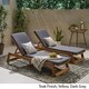 Maki Outdoor Acacia Wood Chaise Lounge and Cushion Sets (Set of 2) by Christopher Knight Home - Thumbnail 11