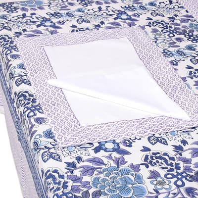 Handmade Royal Garden Cotton table linen set (set for 6)(India)