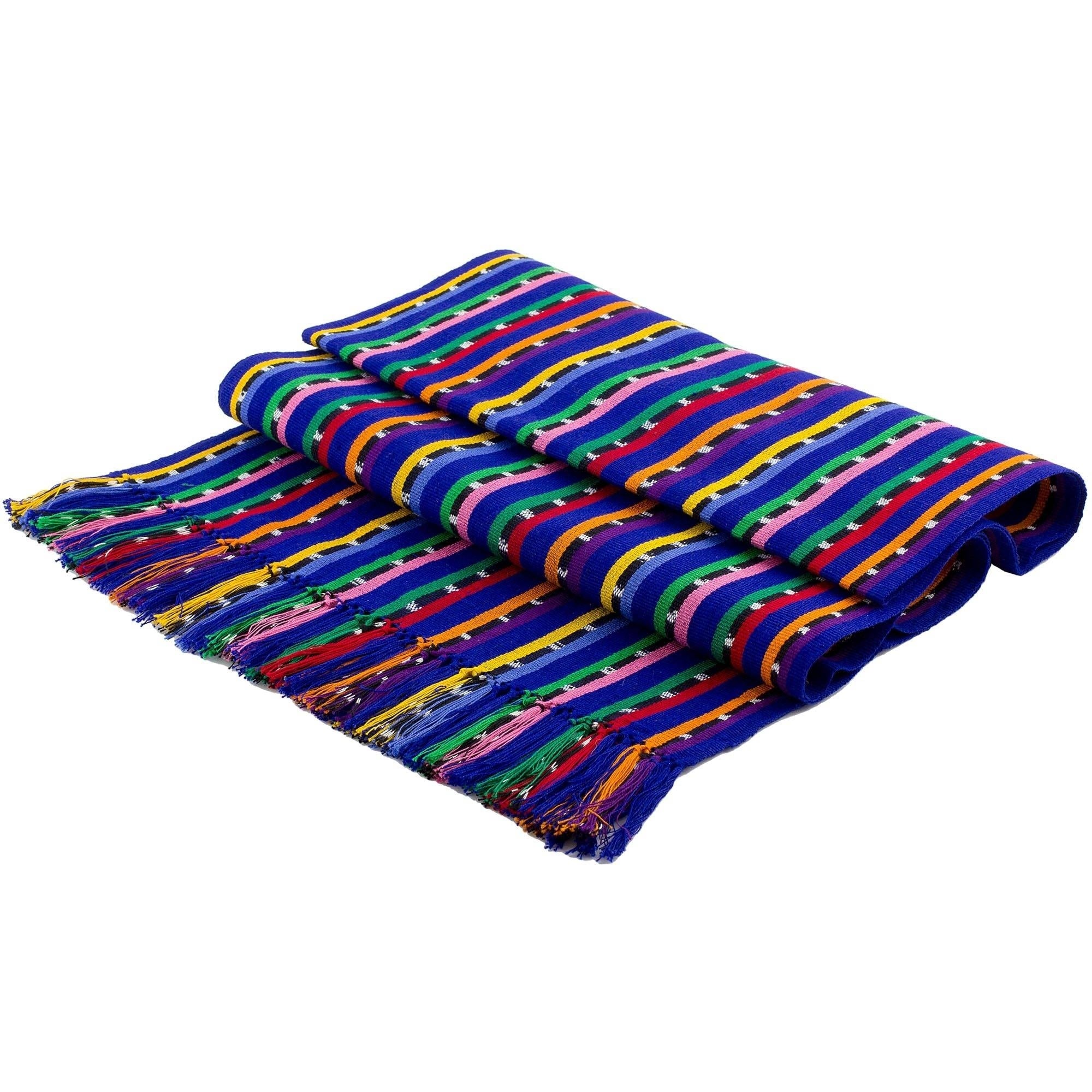 multi coloured table runner