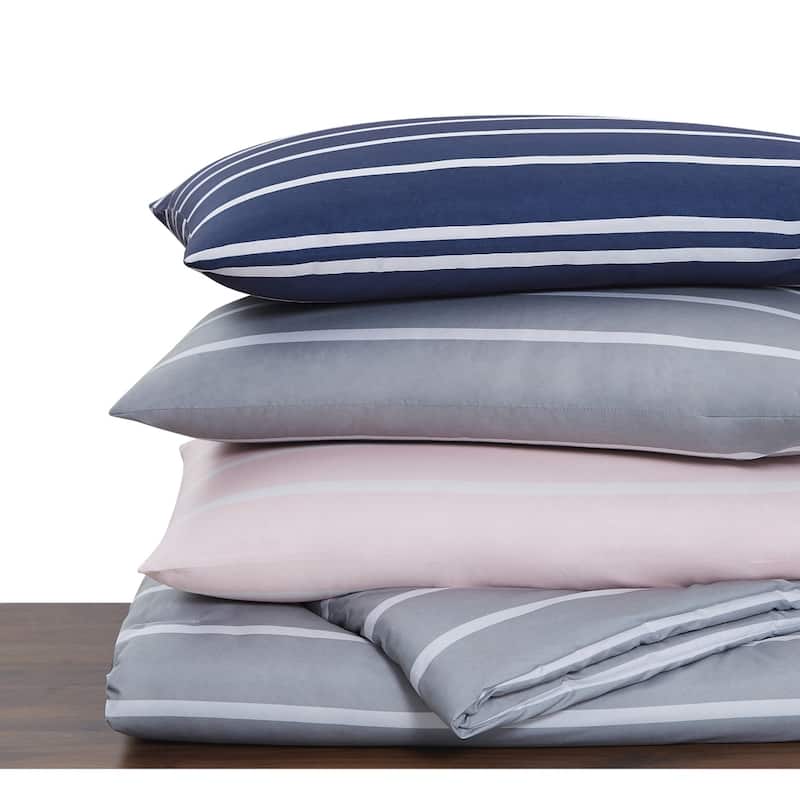 Porch & Den Sorrento Striped 3-piece Comforter Set - Navy - King