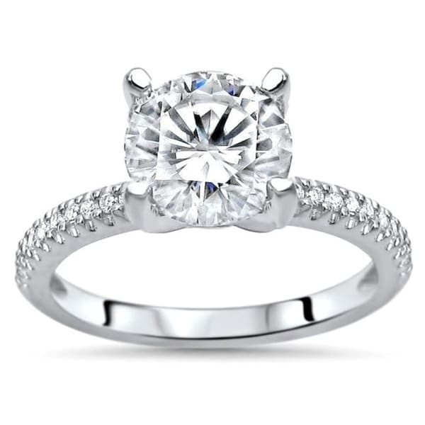 Diamond Engagement Ring 14k White Gold 