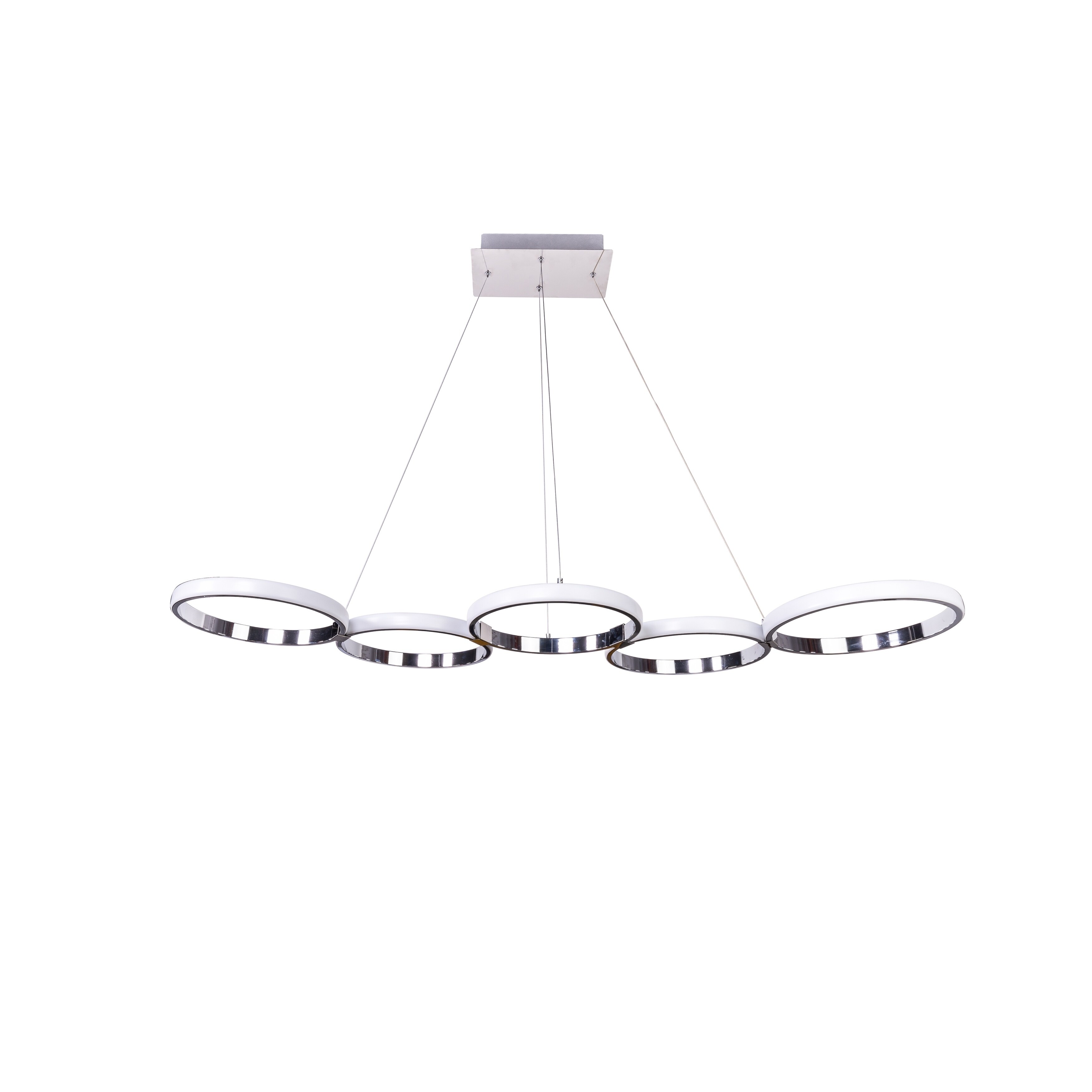 Modern Design- 5 Hoop LED Chandelier - Chandeliers For Bedrooms by Overstock.com