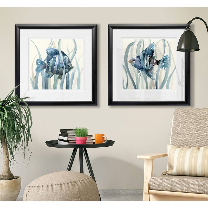 Fish in Seagrass I -Framed Set