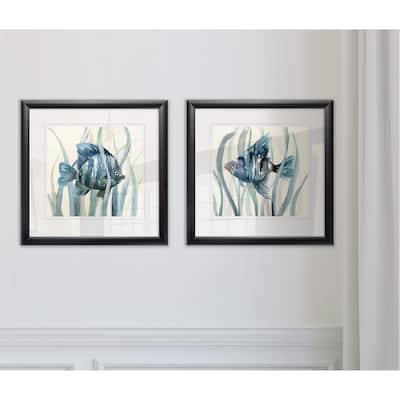 Fish in Seagrass I -Framed Set