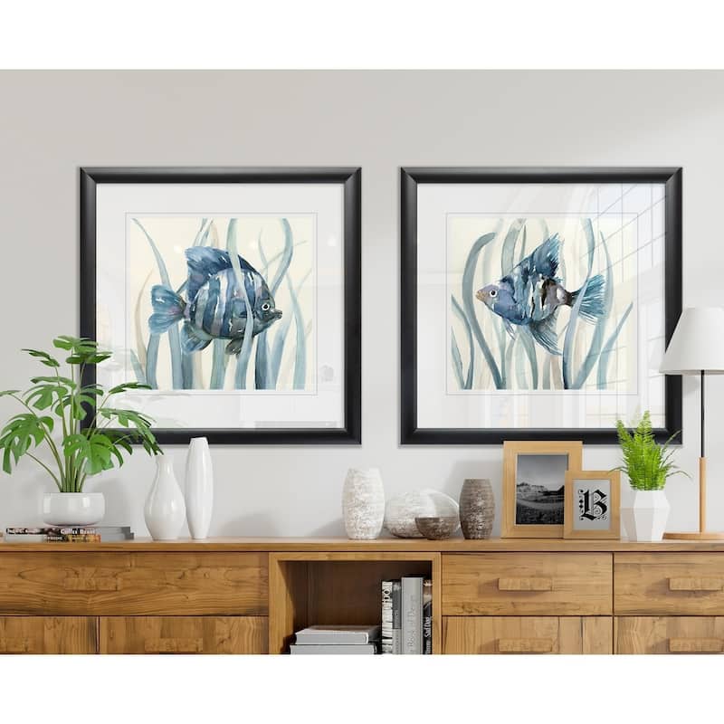 Fish in Seagrass I -Framed Set