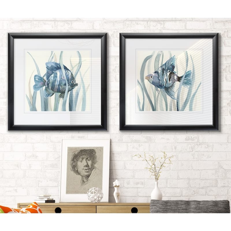 Fish in Seagrass I -Framed Set