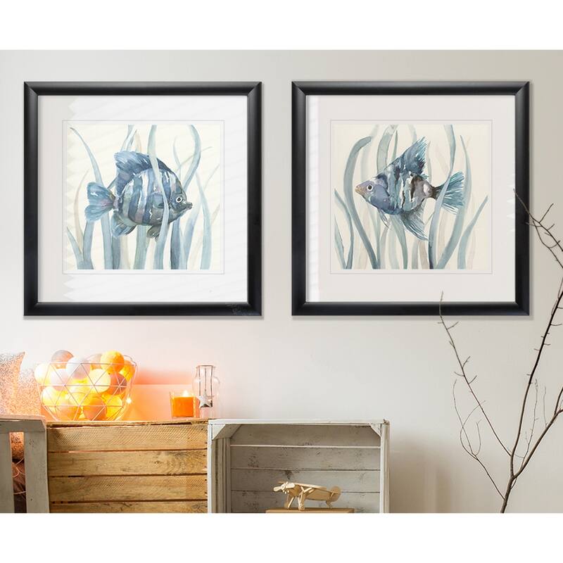 Fish in Seagrass I -Framed Set