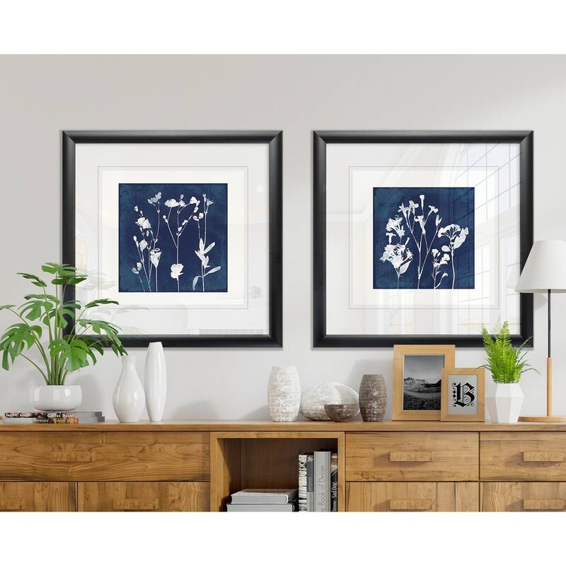 Cyanotype Botanical I -Framed Set