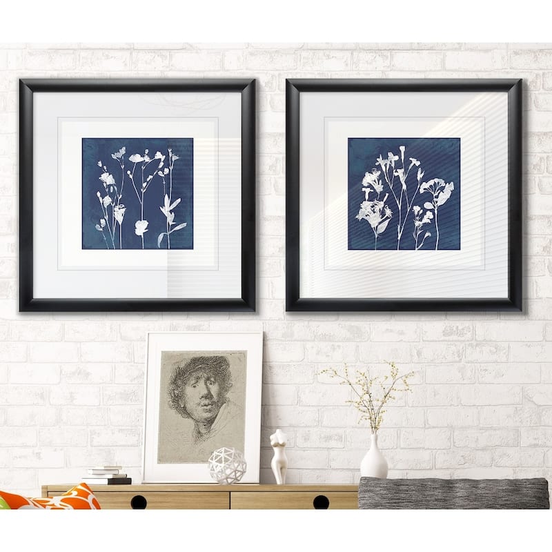 Cyanotype Botanical I -Framed Set