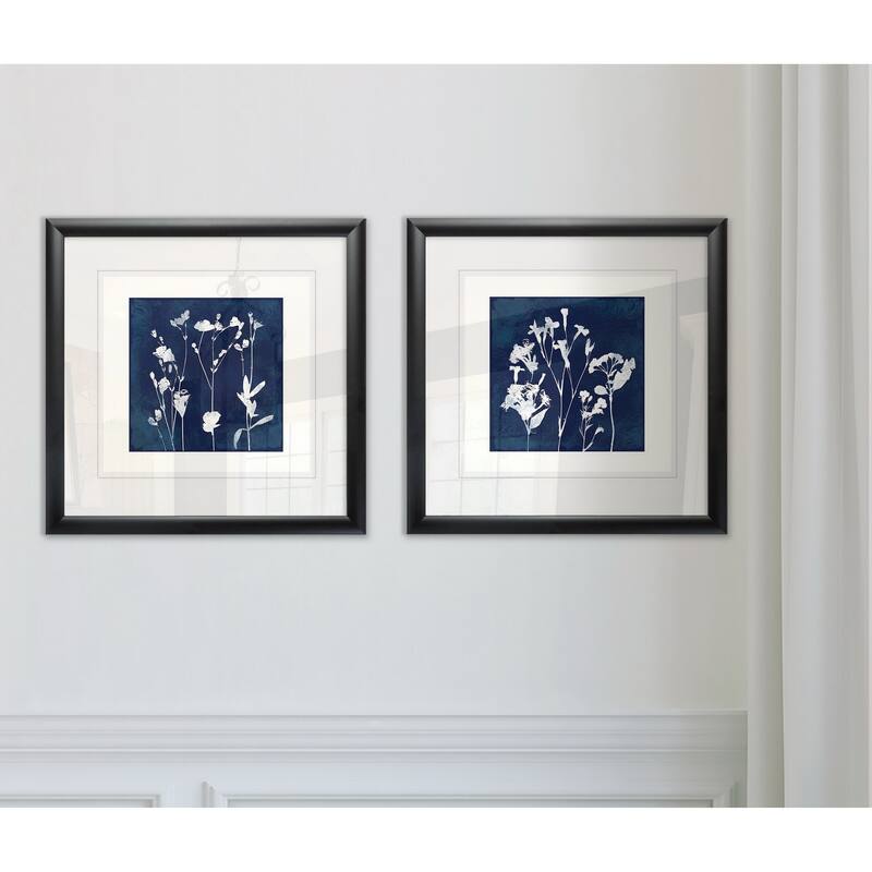 Cyanotype Botanical I -Framed Set