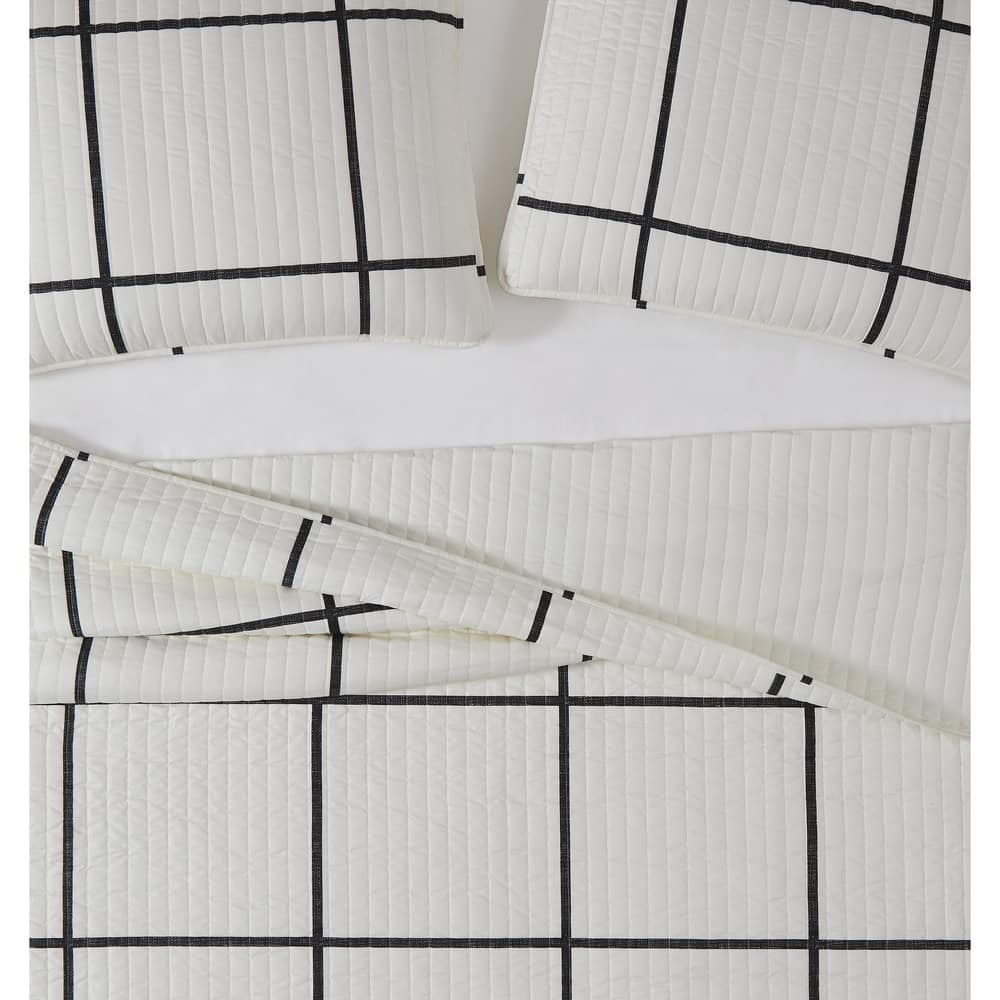 Carson Carrington Tomnas Modern Windowpane 3-piece Quilt Set