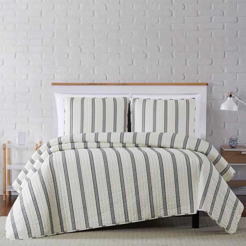 Porch & Den Spellman Striped 3-pieceQuilt Set