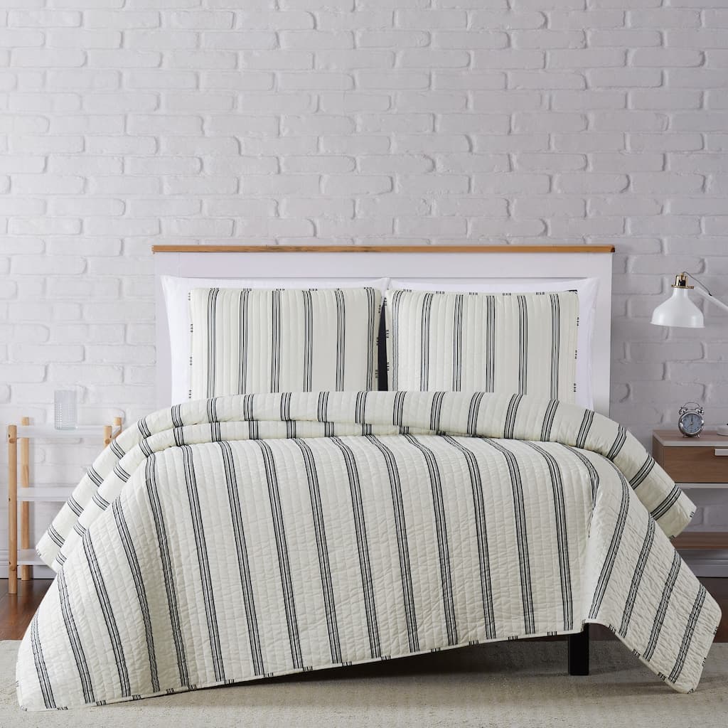 Porch & Den Spellman Striped 3-pieceQuilt Set