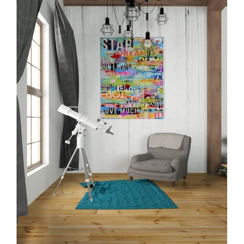 Epic Graffiti 'Metro Mix 33 I' by Erin Ashley Giclee Canvas Wall Art, 12"x16"