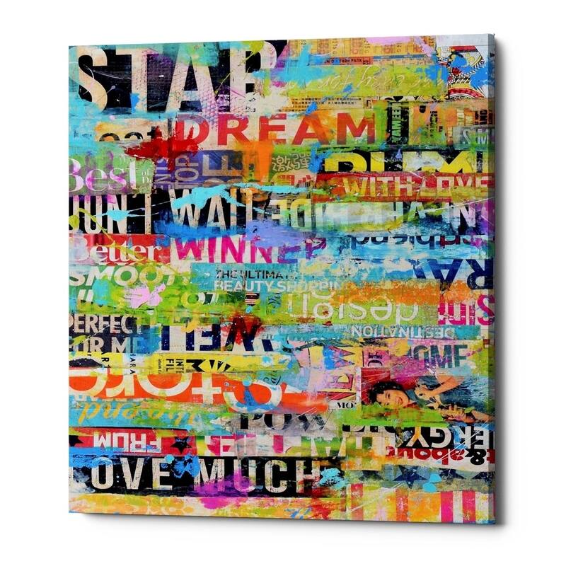 Epic Graffiti 'Metro Mix 33 I' by Erin Ashley Giclee Canvas Wall Art, 12"x16"