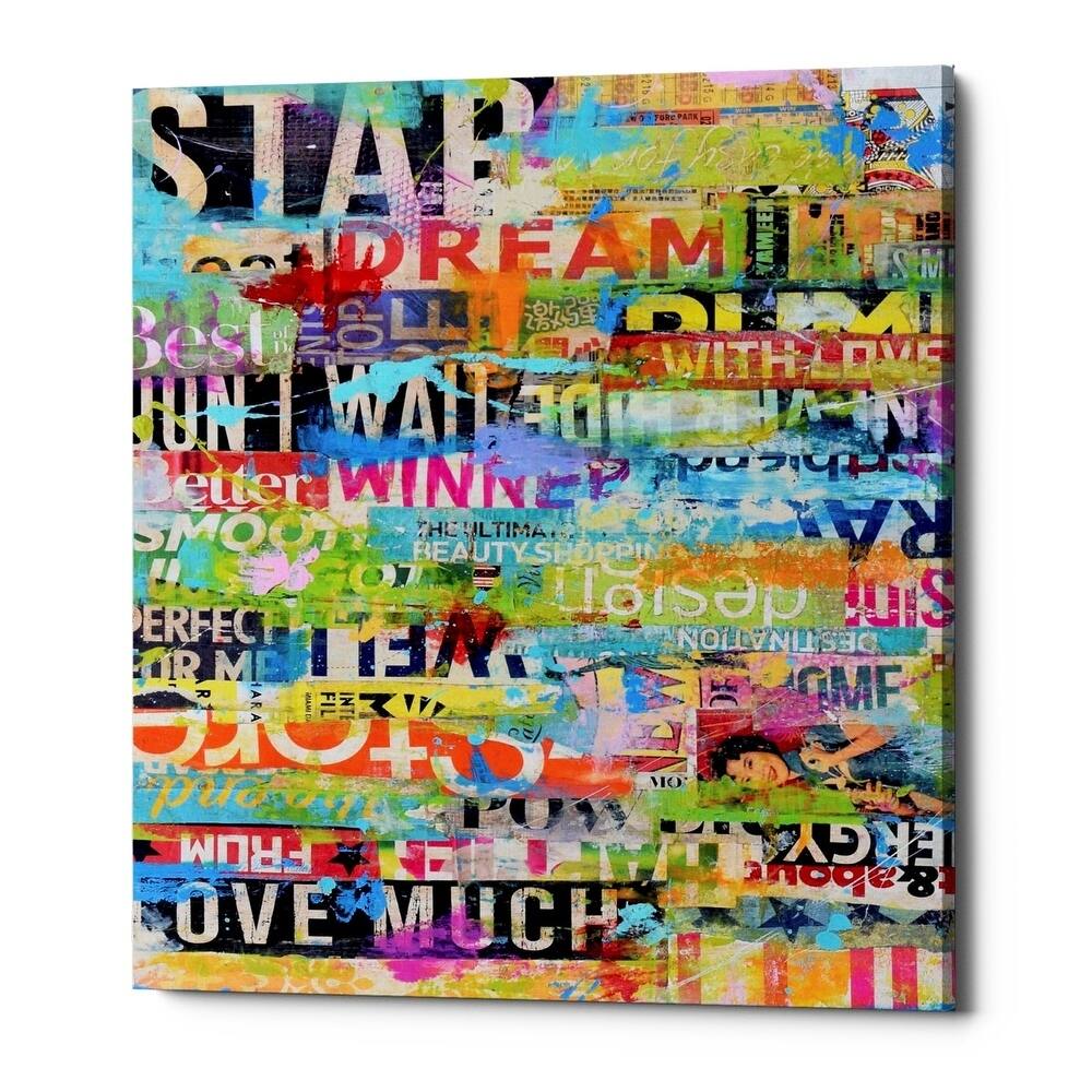 Epic Graffiti 'Metro Mix 33 I' by Erin Ashley Giclee Canvas Wall Art, 12"x16"