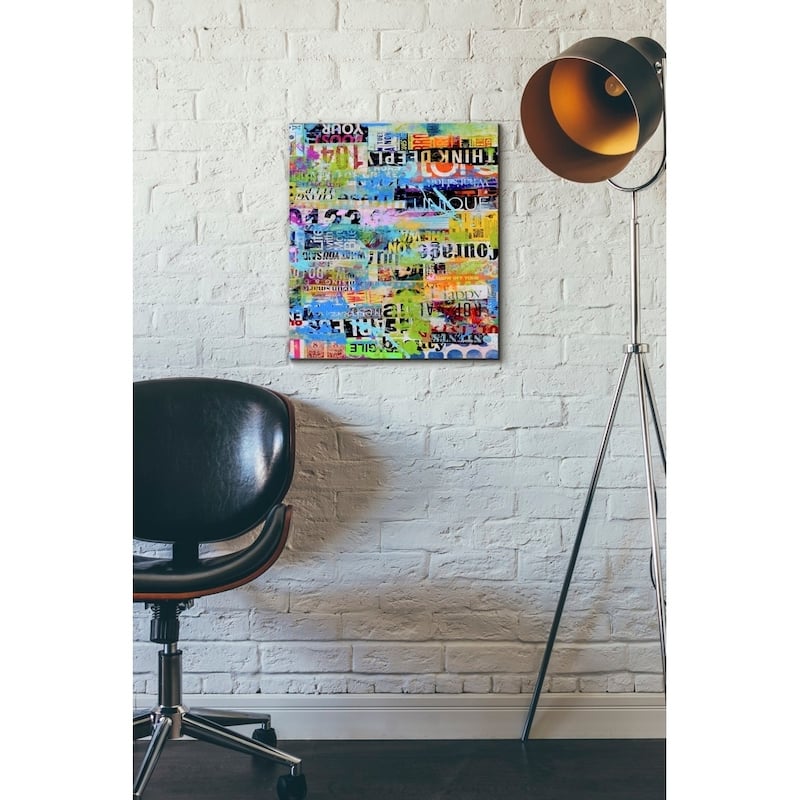 Epic Graffiti 'Metro Mix 33 II' by Erin Ashley Giclee Canvas Wall Art, 12"x16"
