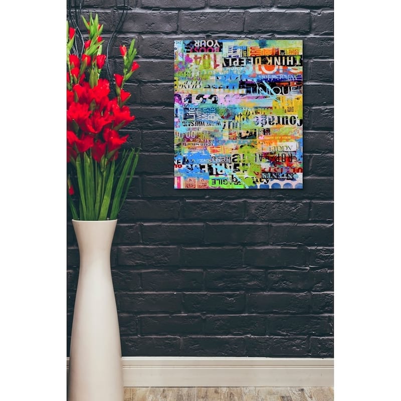 Epic Graffiti 'Metro Mix 33 II' by Erin Ashley Giclee Canvas Wall Art, 12"x16"