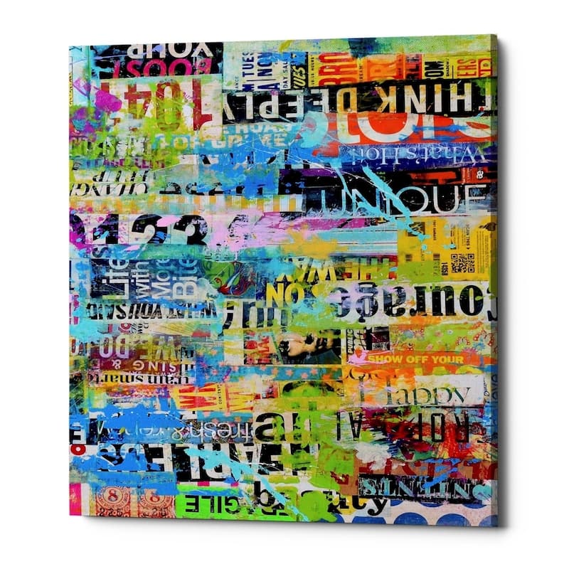 Epic Graffiti 'Metro Mix 33 II' by Erin Ashley Giclee Canvas Wall Art, 12"x16" - 20 x 24