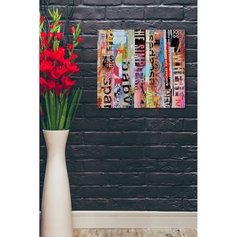 Epic Graffiti 'Metro Mix 21 II' by Erin Ashley Giclee Canvas Wall Art, 16"x12"