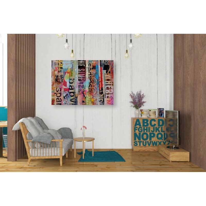 Epic Graffiti 'Metro Mix 21 II' by Erin Ashley Giclee Canvas Wall Art, 16"x12"