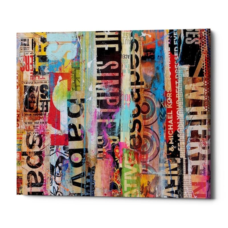 Epic Graffiti 'Metro Mix 21 II' by Erin Ashley Giclee Canvas Wall Art, 16"x12" - 24 x 20
