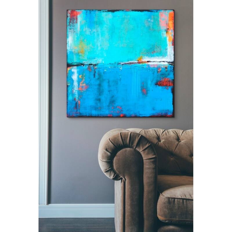 Epic Graffiti 'Matchbox Blues 5' by Erin Ashley Giclee Canvas Wall Art, 12"x12"