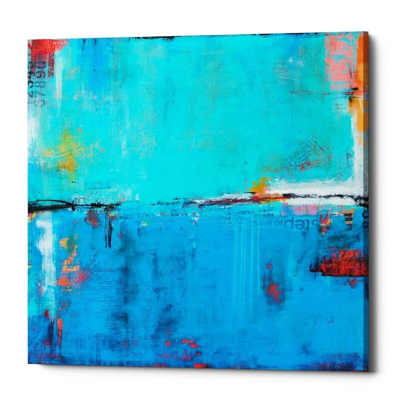 Epic Graffiti 'Matchbox Blues 5' by Erin Ashley Giclee Canvas Wall Art, 12"x12" - 12 x 12