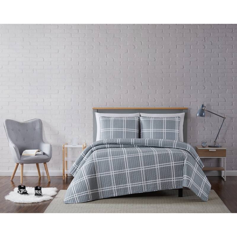 Truly Soft Leon Plaid 3 Piece Quilt Set