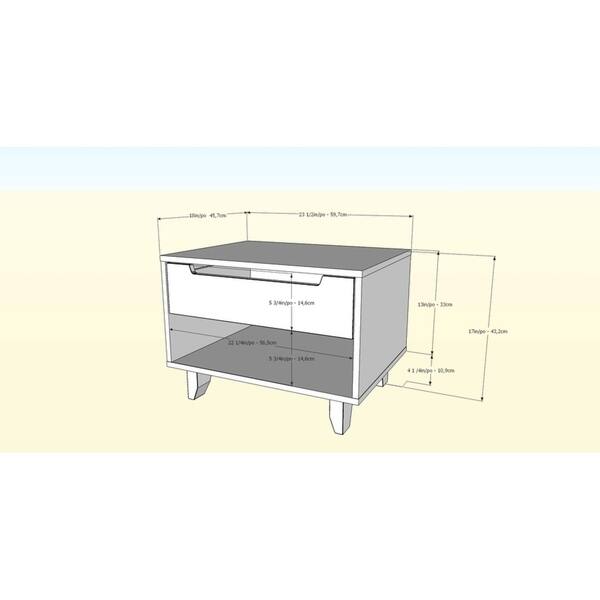 dimension image slide 5 of 7, Scandi 3 Piece Bedroom Set, Natural Maple & White