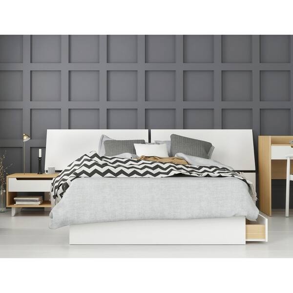 slide 2 of 15, Scandi 3 Piece Bedroom Set, Natural Maple & White