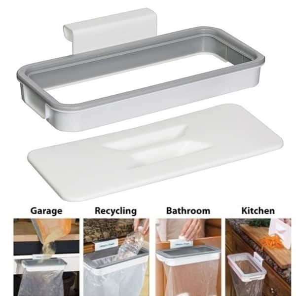 Shop Trash Bag Holder Organizer Kitchen Garbage Hook Over Cabinet