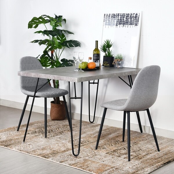 Shop Carbon Loft Searz Dining Table Metal Legs and Wooden ...