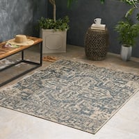 Anita Boho Denim and Wool Scatter Rug by Christopher Knight Home - Blue