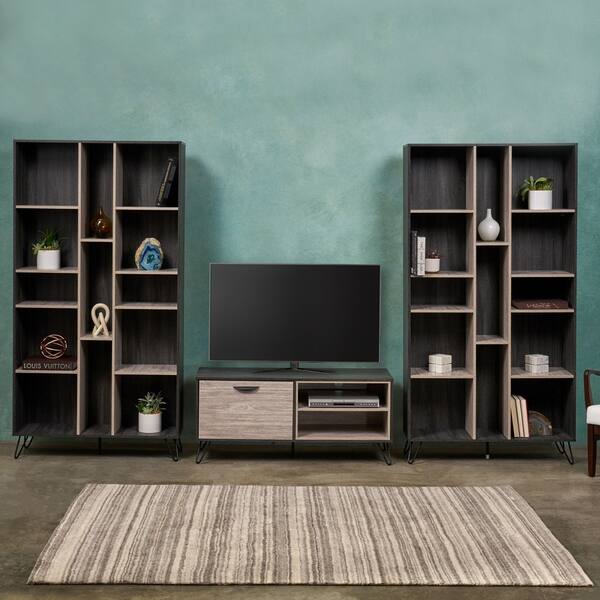 Christopher Knight Home Bijan Grey Oak Finish Faux Wood 3 Bijan Grey Oak Finish Faux Wood