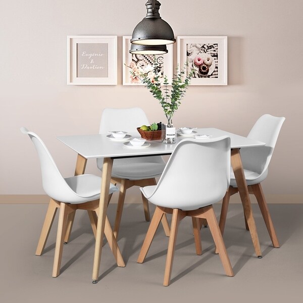 Carson Carrington Satenas Metal and Wood White Top Dining Table
