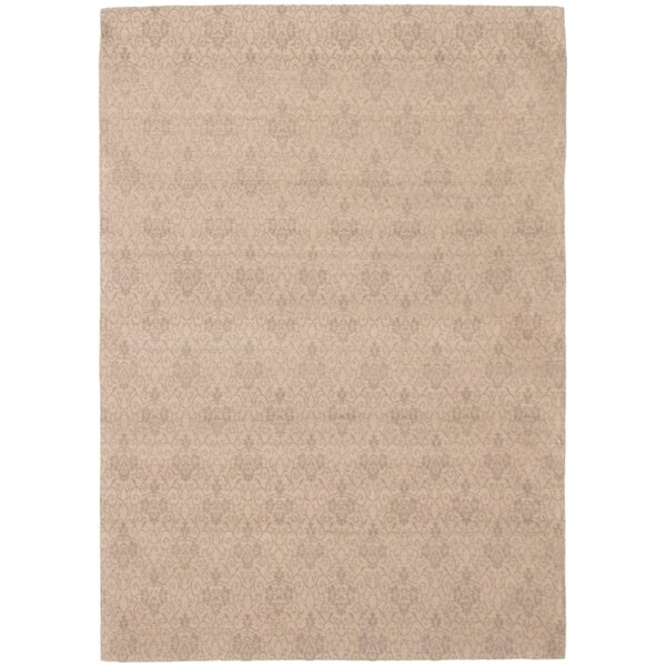ECARPETGALLERY Handmade Collage Grey Chenille Rug - 4'9 x 6'9